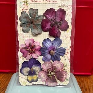 Prima Flowers Floral Embellishments - Purple and Blue
